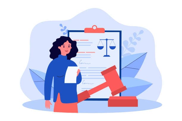 Stylized representation of AI validating legal documents