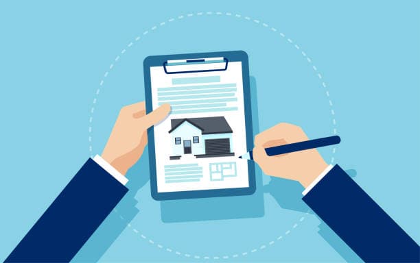 Stylized representation of AI managing property documents